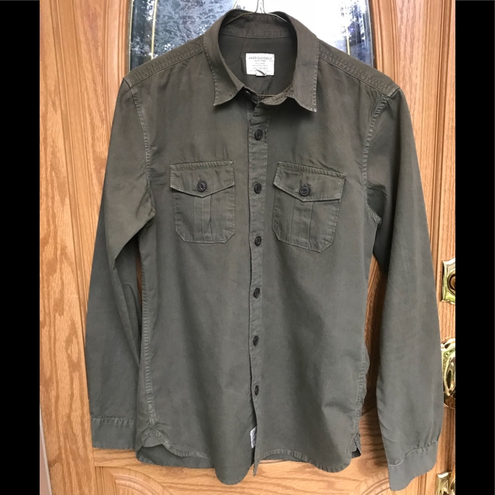 American Eagle Mens Military Shirt Size XS